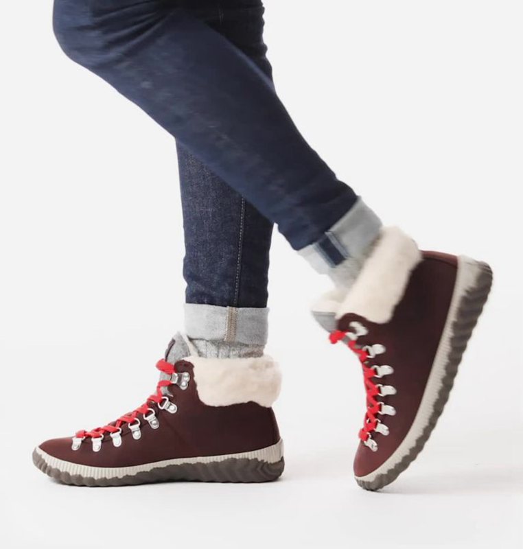 Womens Snow Boots Red - Sorel Out N About™ Plus Conquest Low - 708-QYZLER